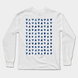 Hearts Watercolor Pattern Long Sleeve T-Shirt